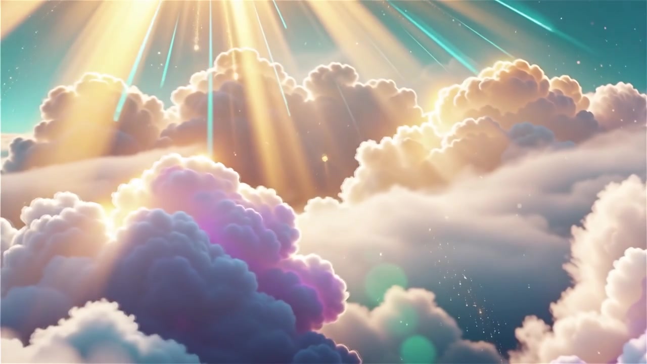 Christian Heavenly Light Worship Background