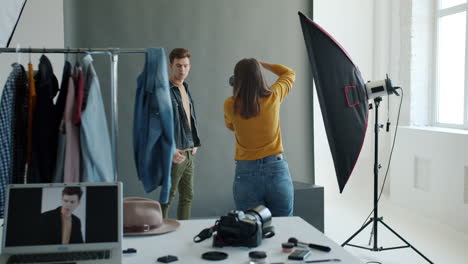 fashion photography shoot in studio