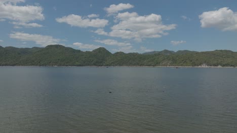 Cage-Tilapia-fish-farming,-Hatillo-dam-in-Dominican-Republic