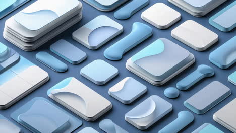abstract blue and white geometric shapes pattern background