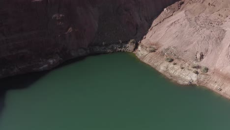 desert canyon and lake aerial view