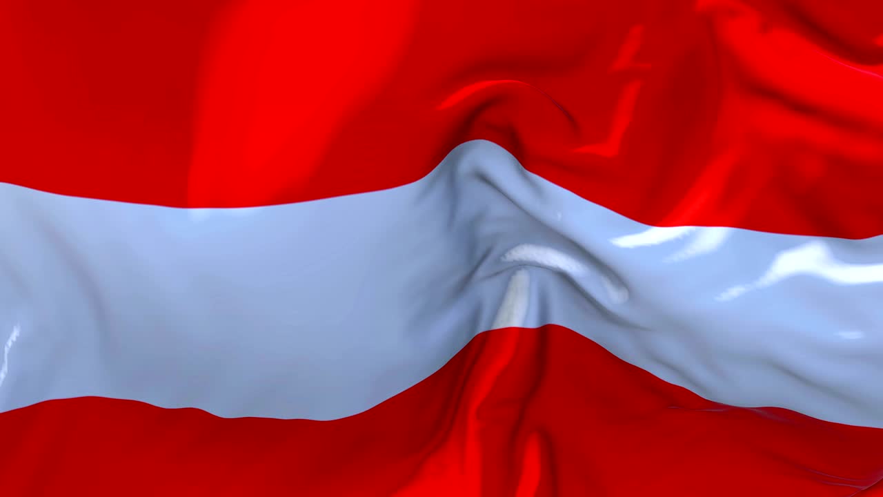 오스트리아 발은 바람에 느린 동작 애니메이션 4k 현실적인 직물 질감 발 부드럽게 바람 날 연속적인 원활한 루프 배경에 불고 있습니다.