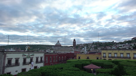 cloudy morning sunrise in san miguel de allende, guanajuato mexico, time lapse, clouds background
