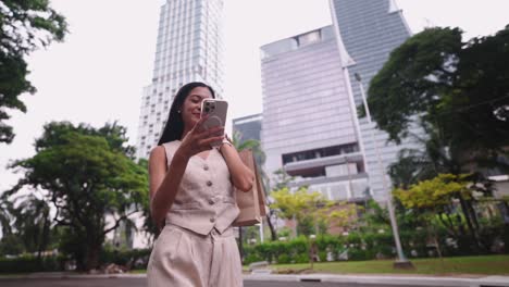 woman shopping in a city