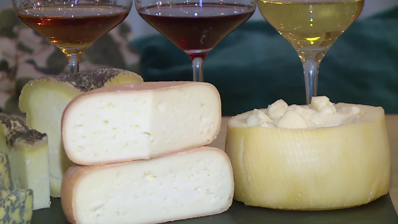 degustación de queso y vino