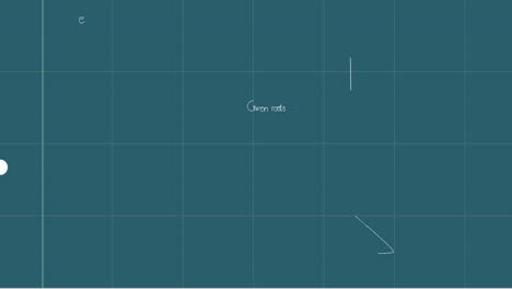 animación de equipos geométricos y icono de paleta de colores contra ecuaciones matemáticas.