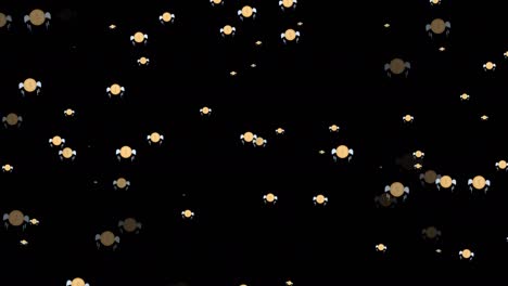 icono de ala de dinero animación de fondo en bucle con canal alfa 4k