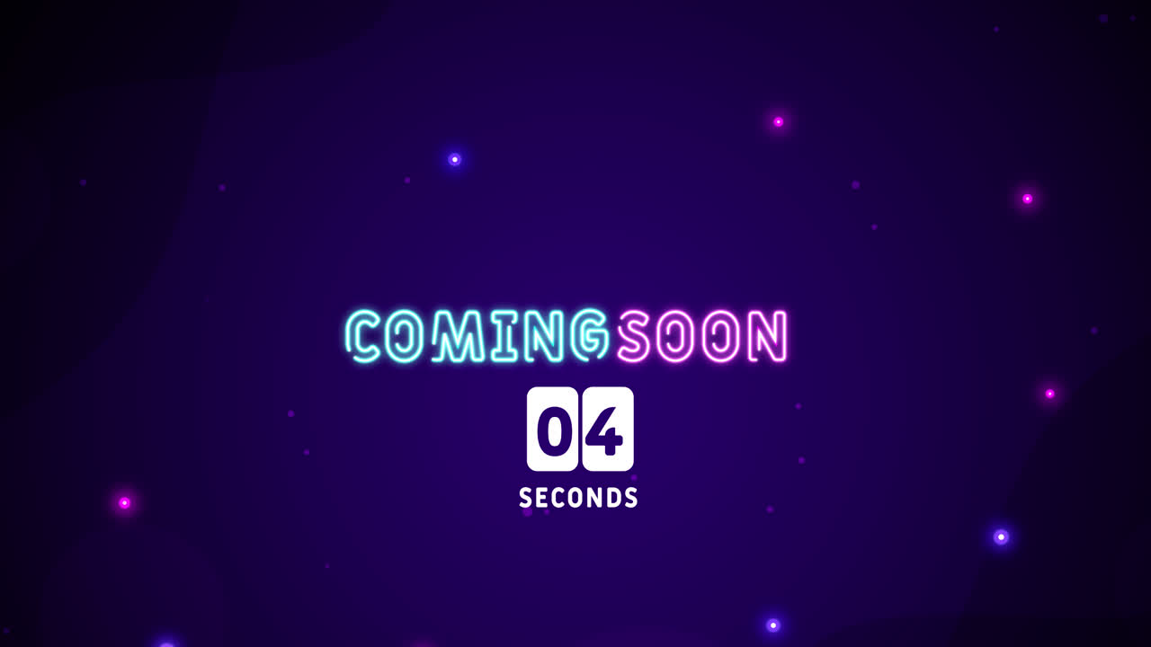 Coming Soon Neon Countdown Background