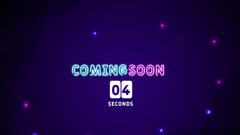 coming soon neon countdown background