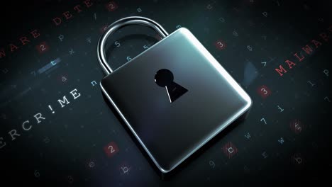 Futuristic-padlock-against-digitally-generated-background