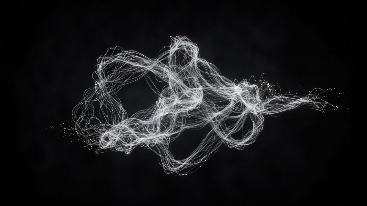 A Captivating Display of Ethereal Light Trails Dancing Through Darkness, Showcasing the Dynamic Flow and Fluidity of Abstract Artistry in Motion