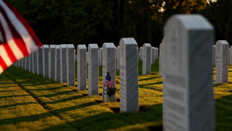 sunset at a national cemetery