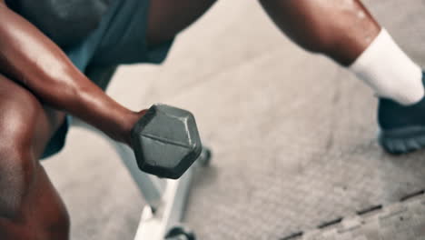 man working out with dumbbells