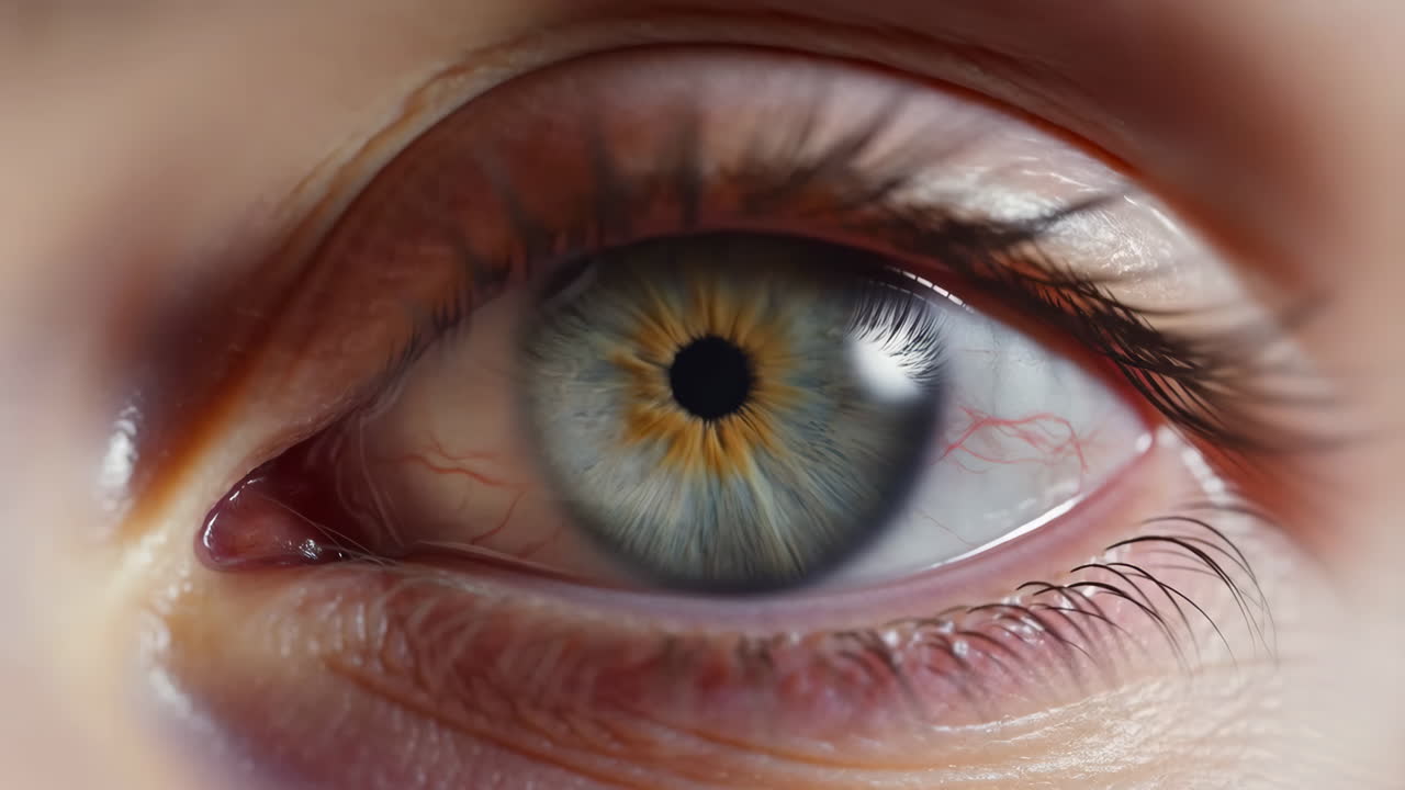 Close de um olho humano
