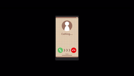 mobile phone call interface