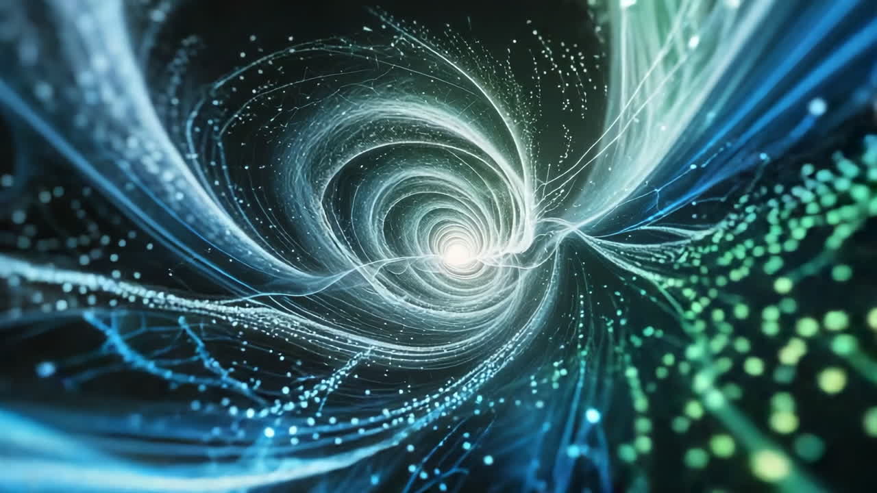 Abstract Digital Tunnel of Light and Data