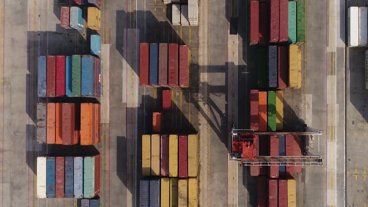 Slider of Machinery in Harbour Cargo Terminal