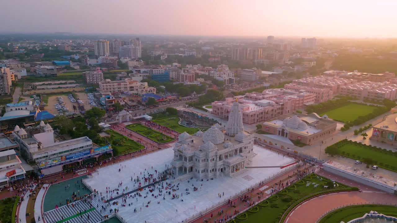 Prem Mandir Aerial View, Founded by Jagadguru Shri Kripalu Ji Maharaj in Vrindavan - Prem Mandir is the Temple of Divine Love