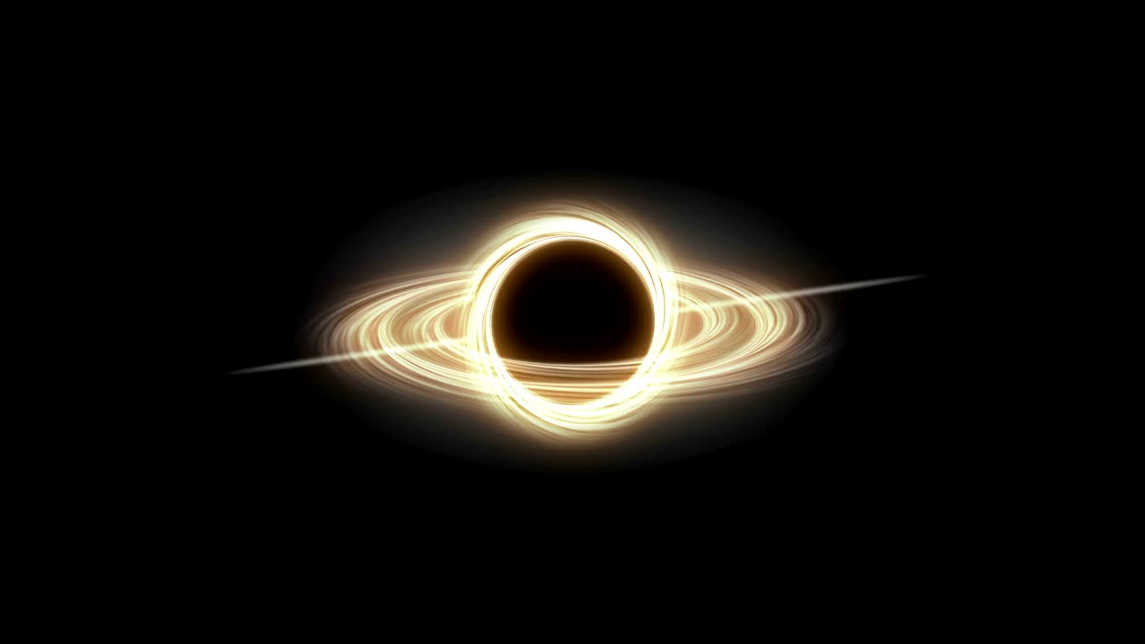 animación de agujeros negros en 4k