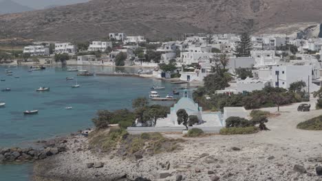 zoom video of pollonia village in milos, greece d-log m profile 3x telephoto professional video