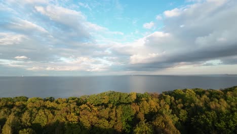 panoramic view of gdansk gulf during summer from