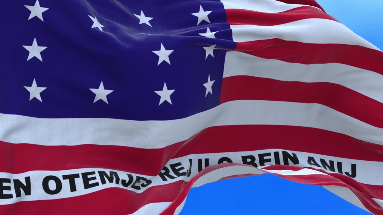 un bucle sin costuras de la bandera del atolón del bikini.