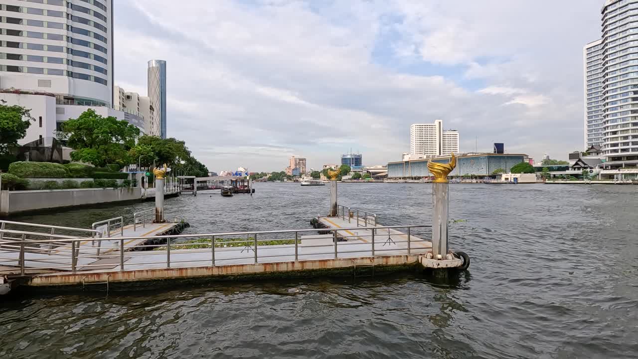Riverfront Pier in Bangkok, Thailand