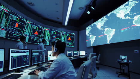 sala de control de vigilancia global