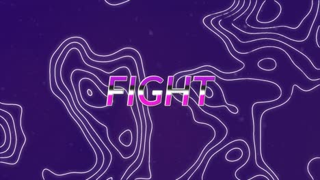 animación del texto de lucha sobre las formas