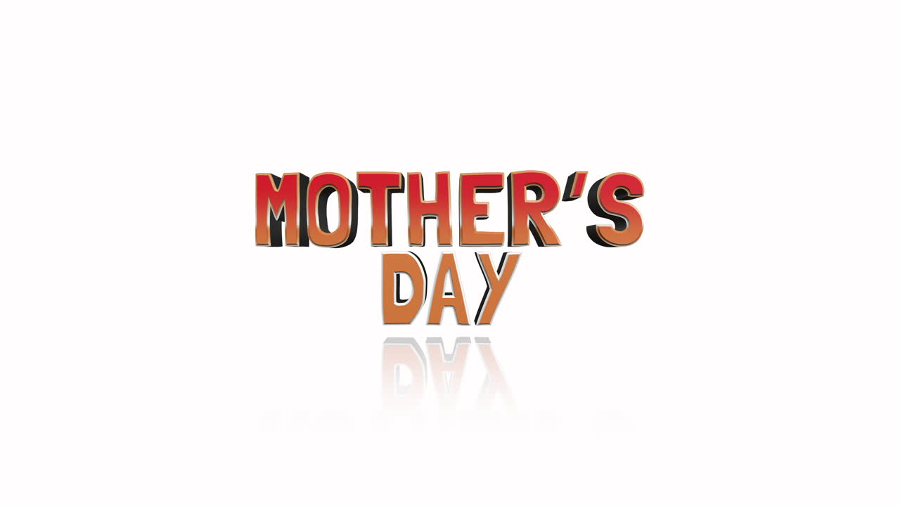 Celebrate Mother's day with a vibrant logo in reflecting letters