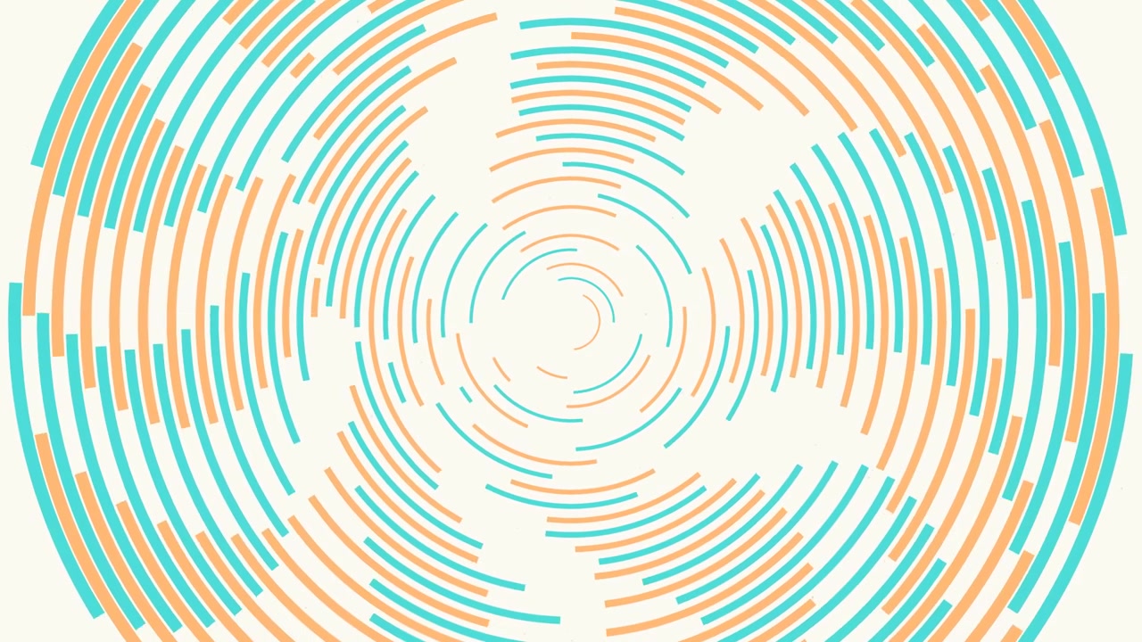 Abstract Animation of Rotating Concentric Circular Arcs