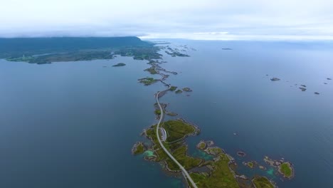 atlantic ocean road aerial footage norway