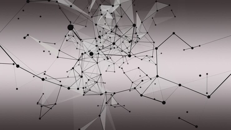 Fantastica animazione plexus con triangoli moderni al rallentatore, loop 4096x2304 4K.