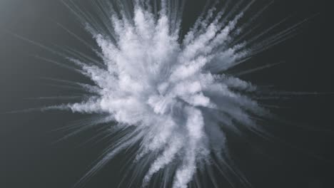 animation of a monochrome explosion of a powder.