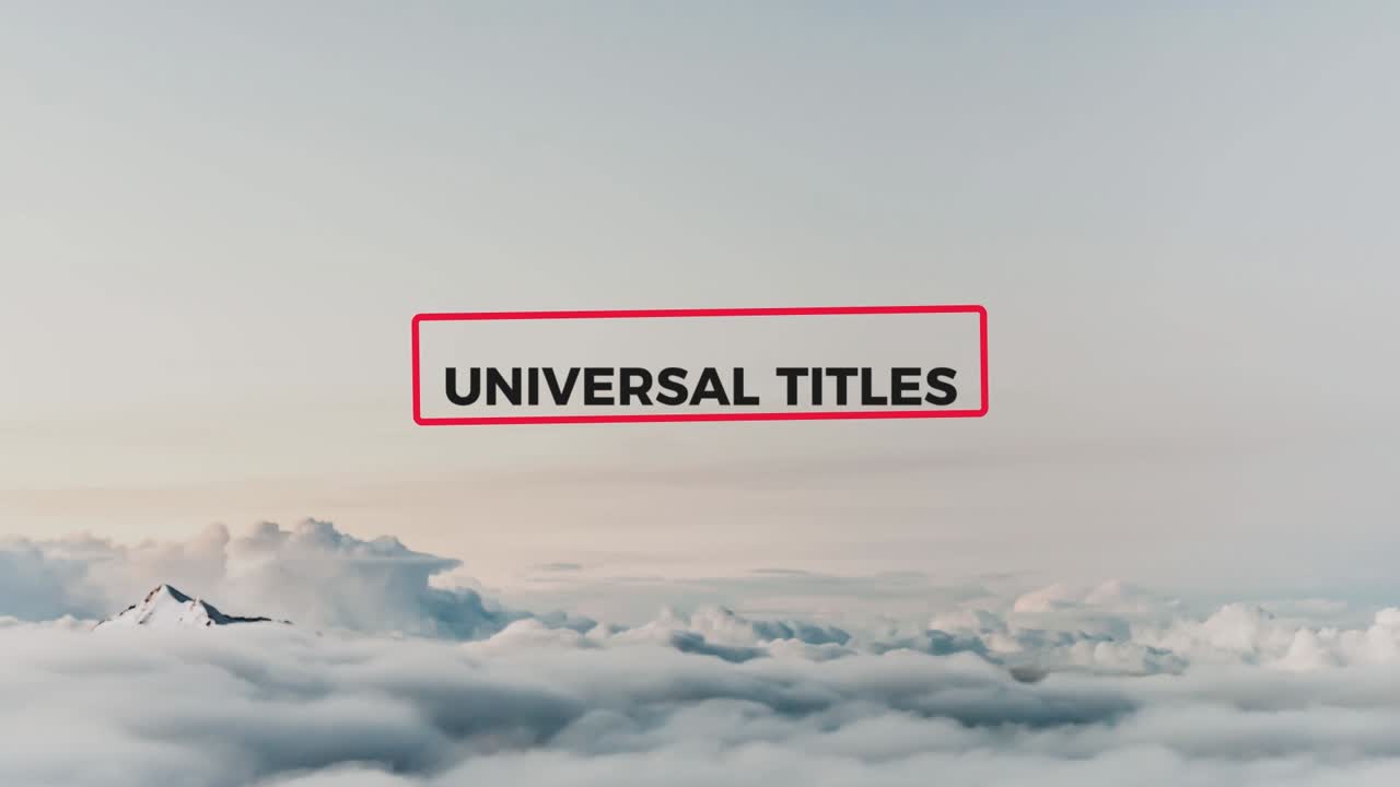 Modern & Minimal Animated Typography Titles