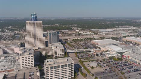 Antena-Del-área-Del-Centro-Comercial-Memorial-City-En-Houston,-Texas