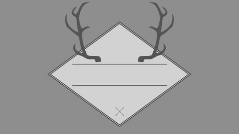 vector of antler in square