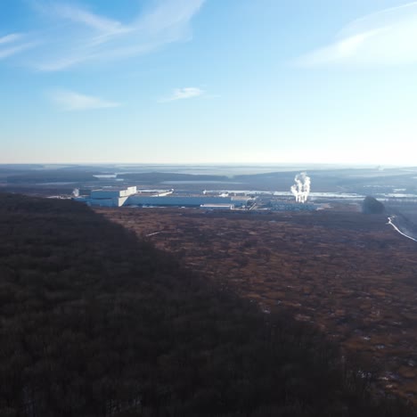 landscape with suburban industrial area