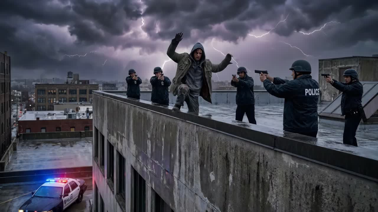 Confrontation on a Rooftop