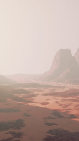 alien desert landscape: a majestic martian vista