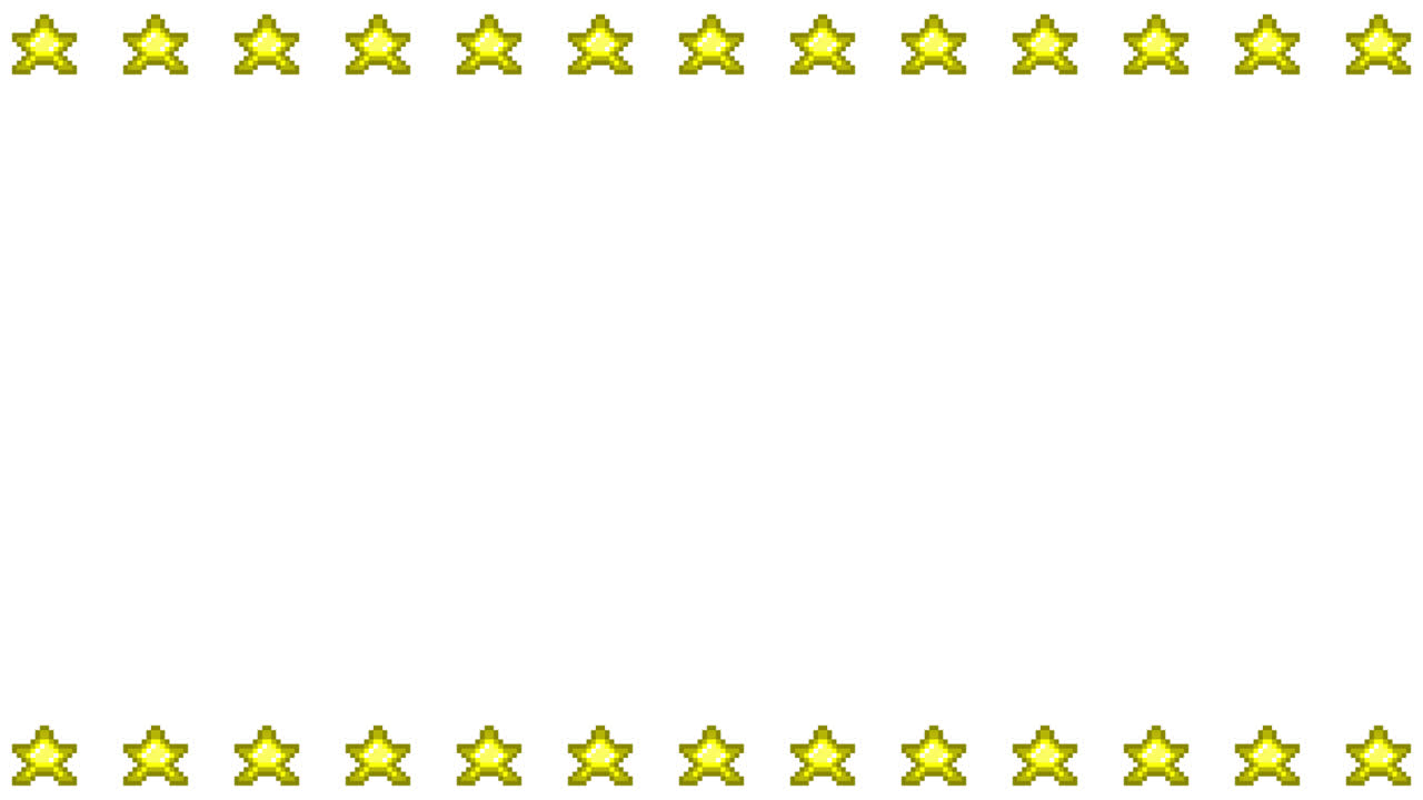 Pixel Art Mini Star icon Frame Animated Overlay 1080p Transparent 30 fps (3).mov
