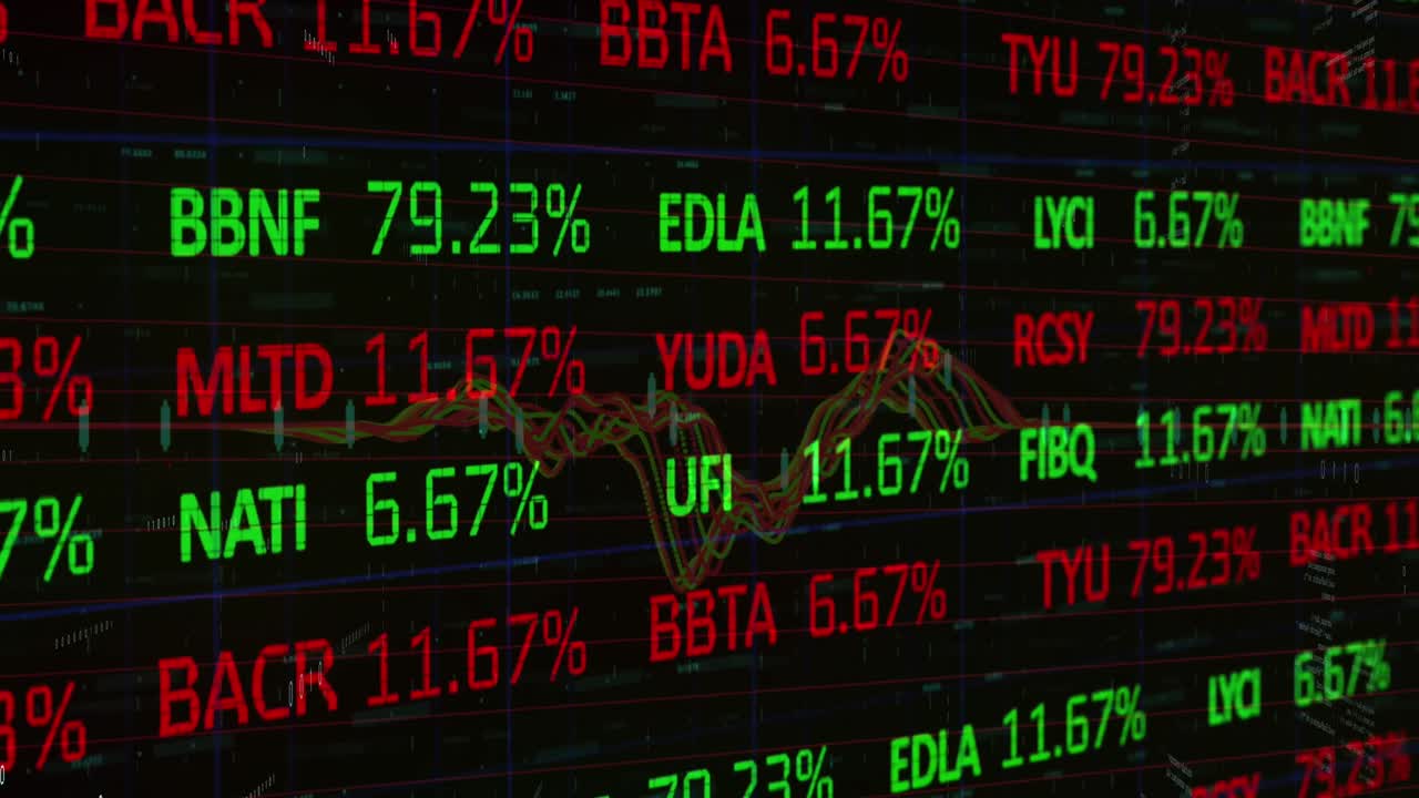 animación del procesamiento de datos sobre un fondo negro