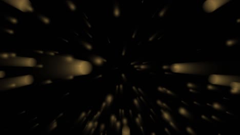 animación de manchas doradas de navidad moviéndose sobre un fondo negro