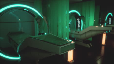 futuristic hospital mri in clinic