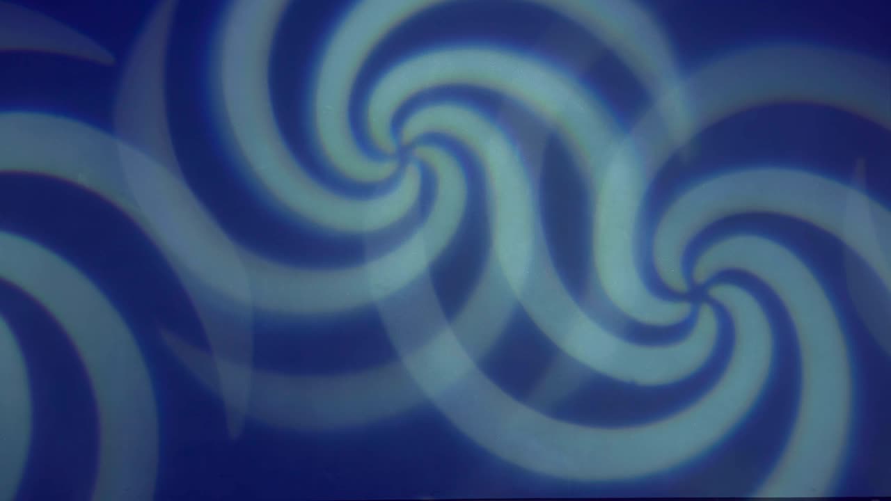 Blue and white hypnotic whirlpool shape
