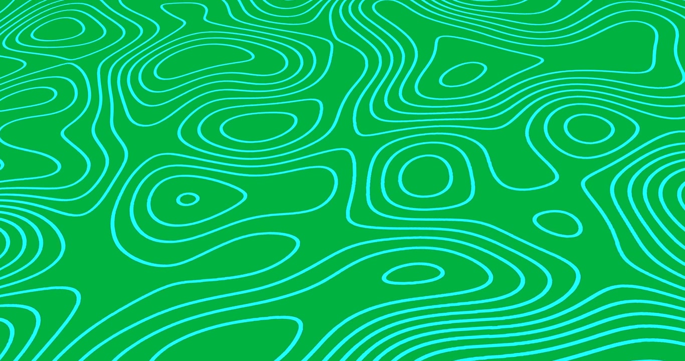 Animazione di multiple linee verdi di mappa che si muovono in un loop continuo su sfondo trasparente