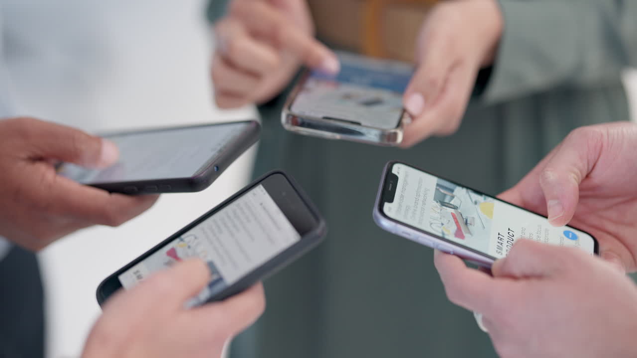 비즈니스, 클로즈업 및 스마트폰