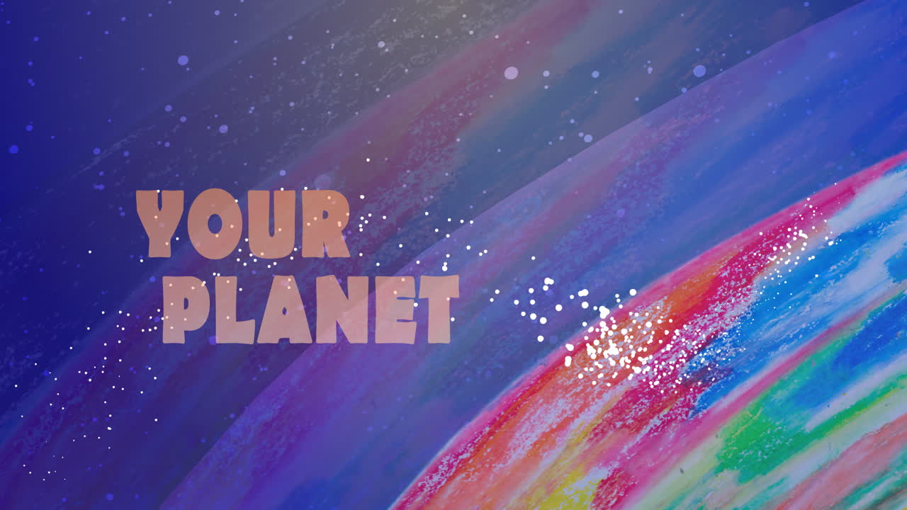Animation on the planet the earth. Planet and sea