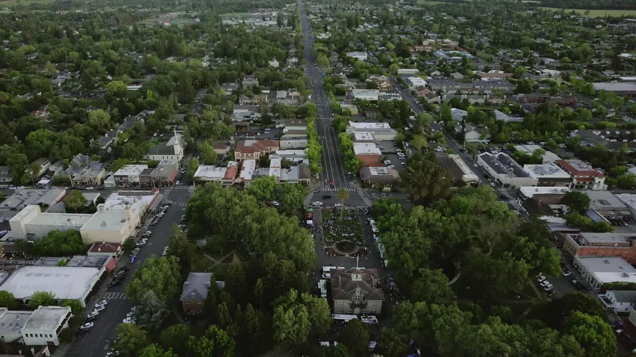 banderas en el ayuntamiento en el centro de sonoma, california
