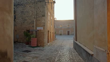 ancient building and medieval alleys of historic center of penna in teverina